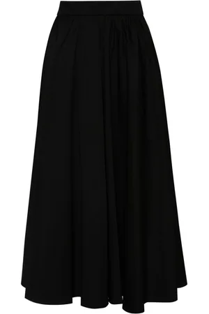 Patou Volume gabardine midi skirt