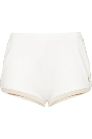Courrèges Logo-patch cotton shorts