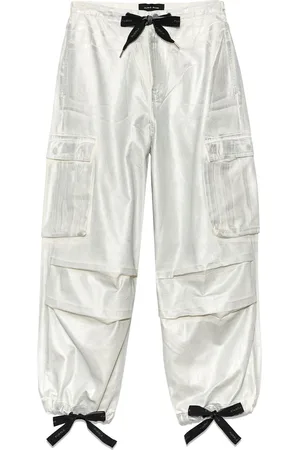 Purple Brand Metallic cargo trousers