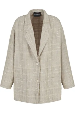 Emporio Armani Single-breasted bouclé blazer