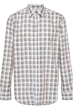 CANALI Long-sleeves checked shirt