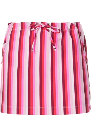 AMIR SLAMA Striped drawstring-waist miniskirt