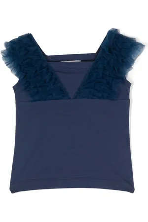 MONNALISA Tulle-inserts tank top