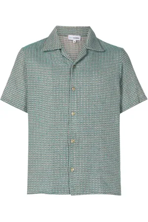 AMIR SLAMA Logo-engraved jacquard shirt