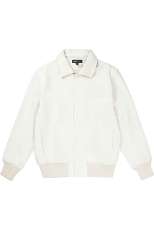 Purple Brand Logo-print wool bomber jacket