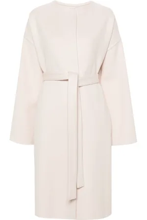 YVES SALOMON Belted felted coat