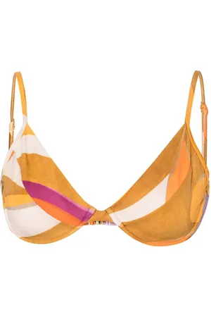 RAQUEL DINIZ Abstract-print bikini top