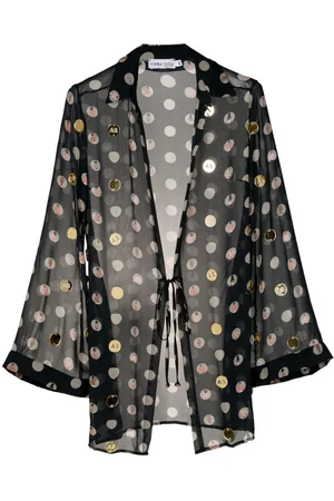 AMIR SLAMA Graphic-print silk blouse