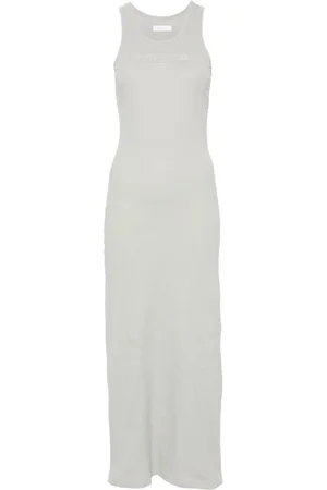 Paco rabanne Logo-patch maxi dress