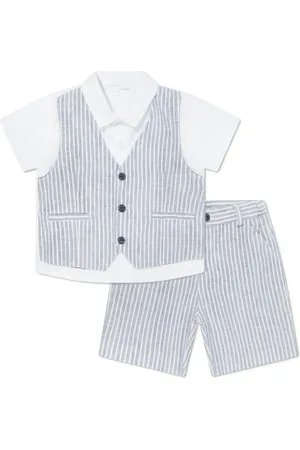 PATACHOU Striped linen short set