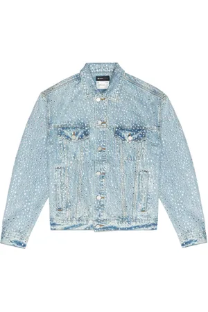 Purple Brand Crystal Galore denim jacket