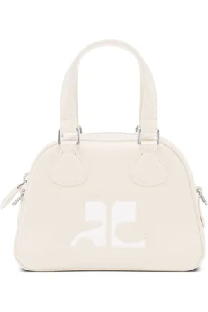 Courrèges Mini leather bowling bag