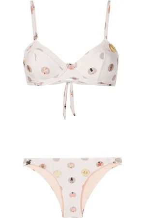 AMIR SLAMA Graphic-print two-piece bikini set