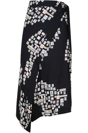 AMIR SLAMA Text-print wrap skirt