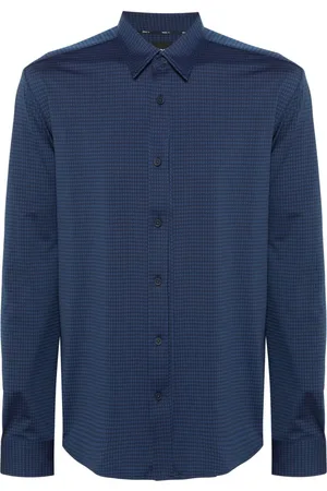 HUGO BOSS Patterned-jacquard shirt