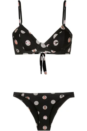 AMIR SLAMA Graphic-print underwire bikini