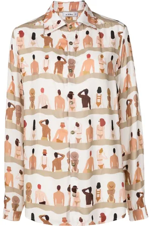 AMIR SLAMA Swimmer-print oversize shirt