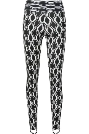 AMIR SLAMA Wave-print high-waisted leggings