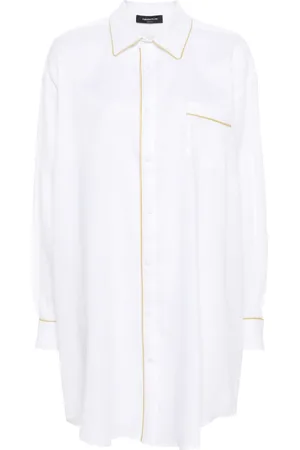 Fabiana Filippi Contrast-trim linen shirt
