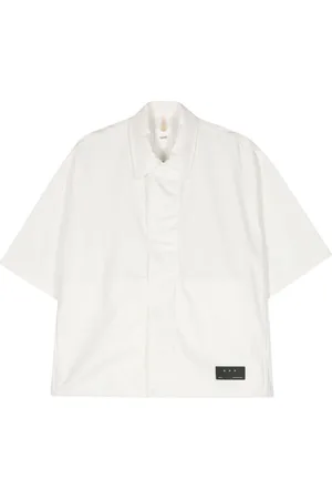 OAMC Logo-patch cotton shirt