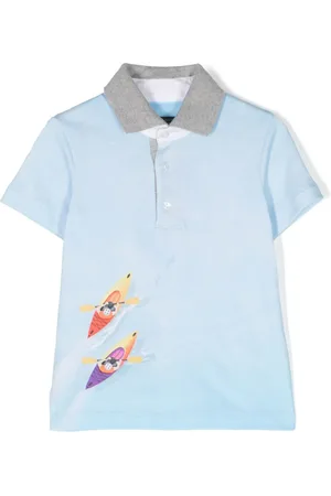 Lapin House Graphic-print cotton polo shirt