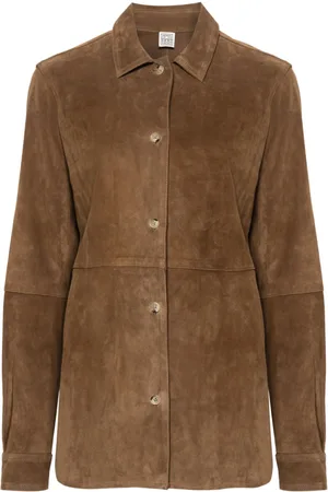 Totême Suede panelled shirt