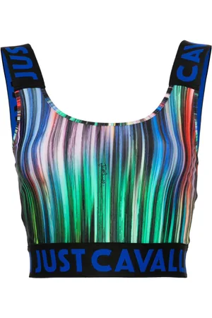 Roberto Cavalli Ikat-print crop top