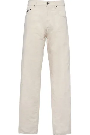 Prada Chambray straight-leg trousers