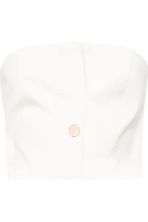Rokh Button-embellished cropped top
