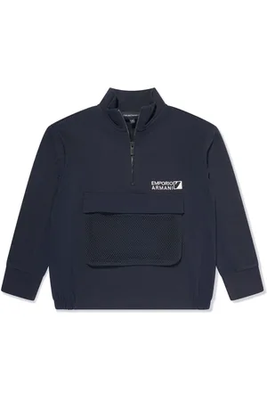 Emporio Armani Logo-embroidered half-zip sweatshirt