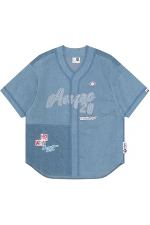 A Bathing Ape Logo-appliqué denim shirt