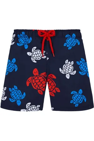Vilebrequin Turtle-print logo-appliqué swim shorts