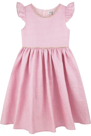 IAME Rose-jacquard cotton pleated dress