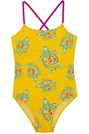 Vilebrequin Turtle-print criss-cross swimsuit