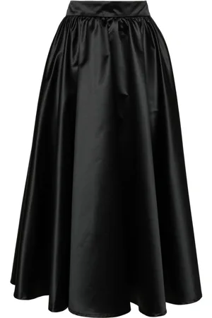 Patou Volume satin midi skirt