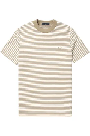 Fred Perry Logo-embroidered striped cotton T-shirt