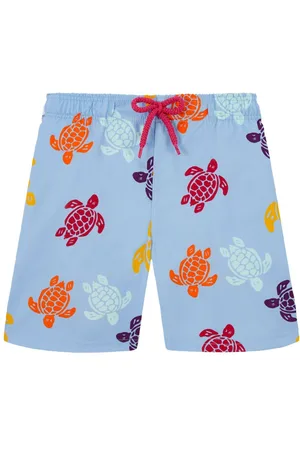 Vilebrequin Turtle-print logo-appliqué swim shorts