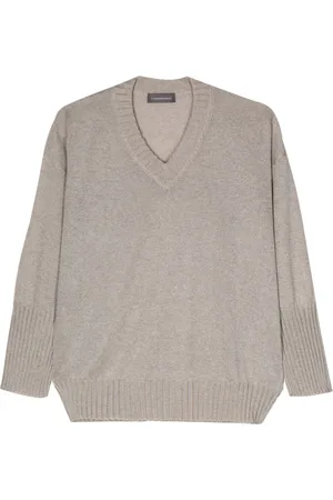 LORENA ANTONIAZZI Metallic-threading knitted jumper
