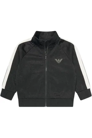 Emporio Armani Logo-jacquard jersey jacket