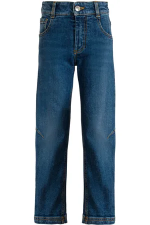Etro Logo-embroidered straight-leg jeans