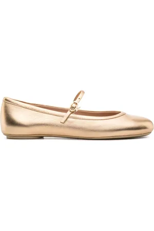 Gianvito Rossi Carla buckled ballerina shoes
