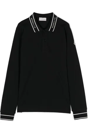 Moncler Logo-intarsia cotton polo shirt