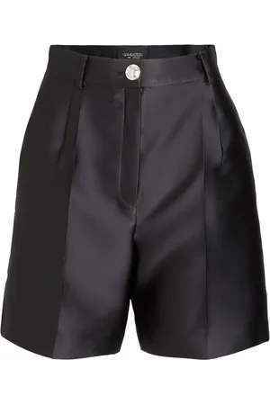 Giambattista Valli Pleated silk-satin tailored shorts