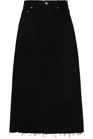 AGOLDE Frayed midi skirt