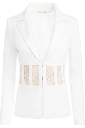 ALICE+OLIVIA Alexia lace-embellished corset blazer