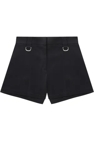 OFF-WHITE Pressed-crease cotton mini shorts