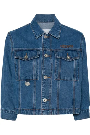 Chocoolate Logo-embroidered denim jacket