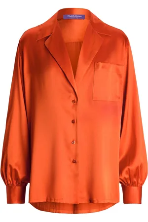 Ralph Lauren Stretch-silk long-sleeve shirt