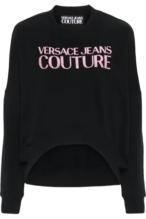 VERSACE Logo-print cotton sweatshirt