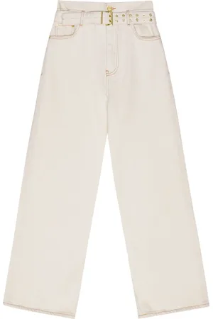 Ganni Belted wide-leg jeans